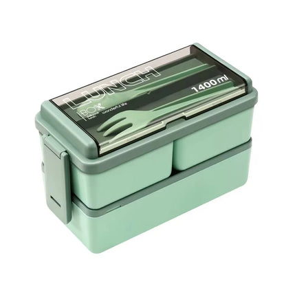 Portable Leak-Proof Lunch Box with Spoon & Fork