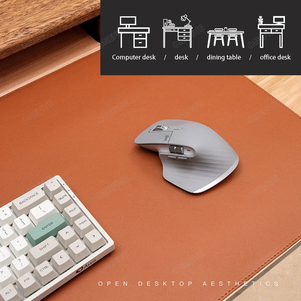 Large PU Leather Desk Mat & Mouse Pad
