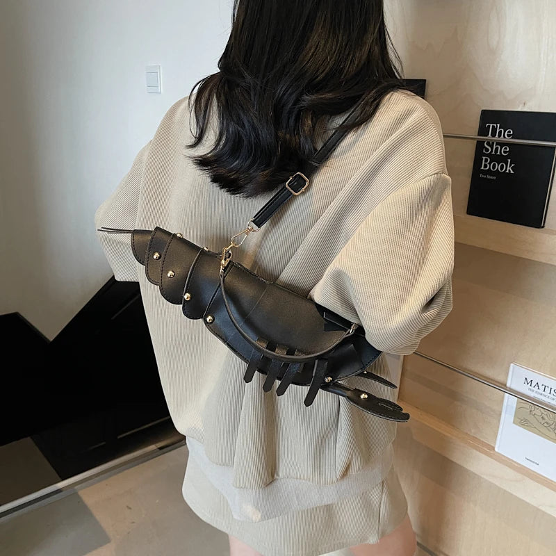 Shaped PU Leather Crossbody Bag