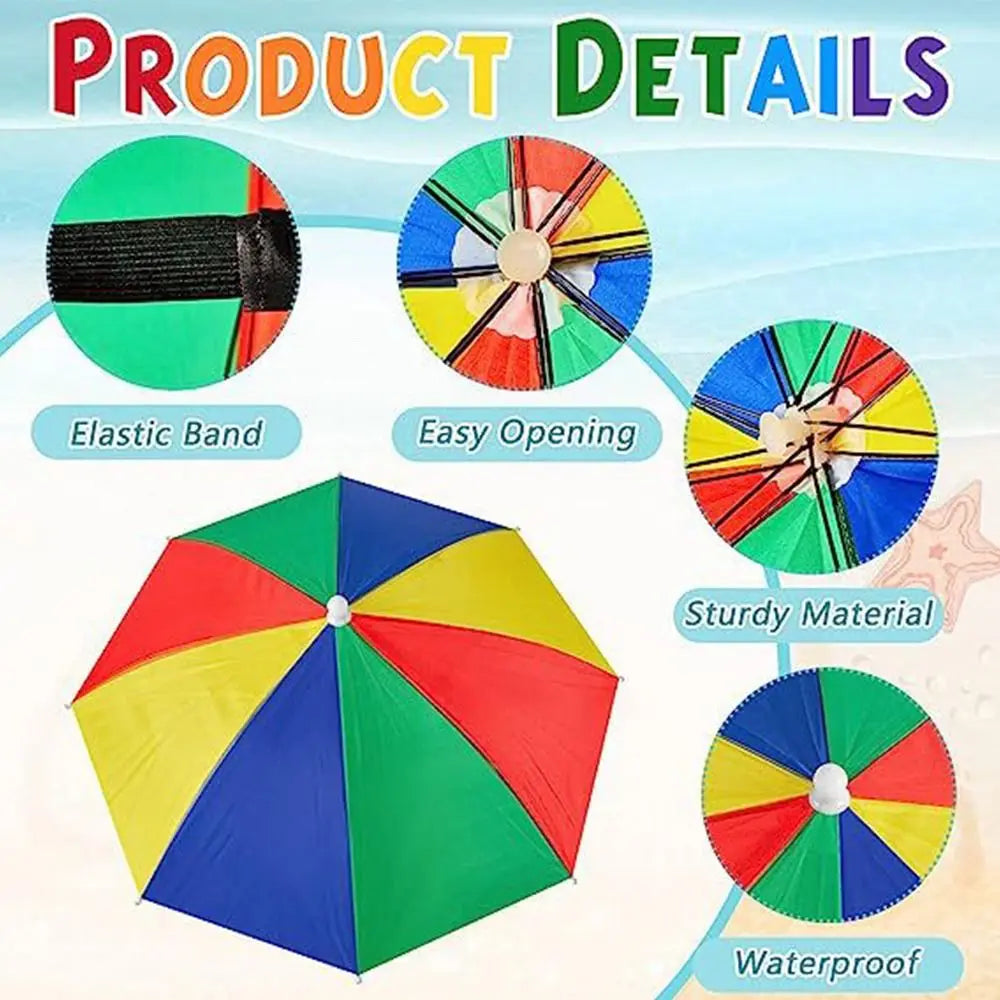 Foldable Head Umbrella Hat