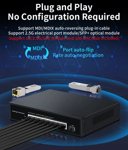 2.5GbE Web Managed PoE Switch with VLAN, QoS & LACP