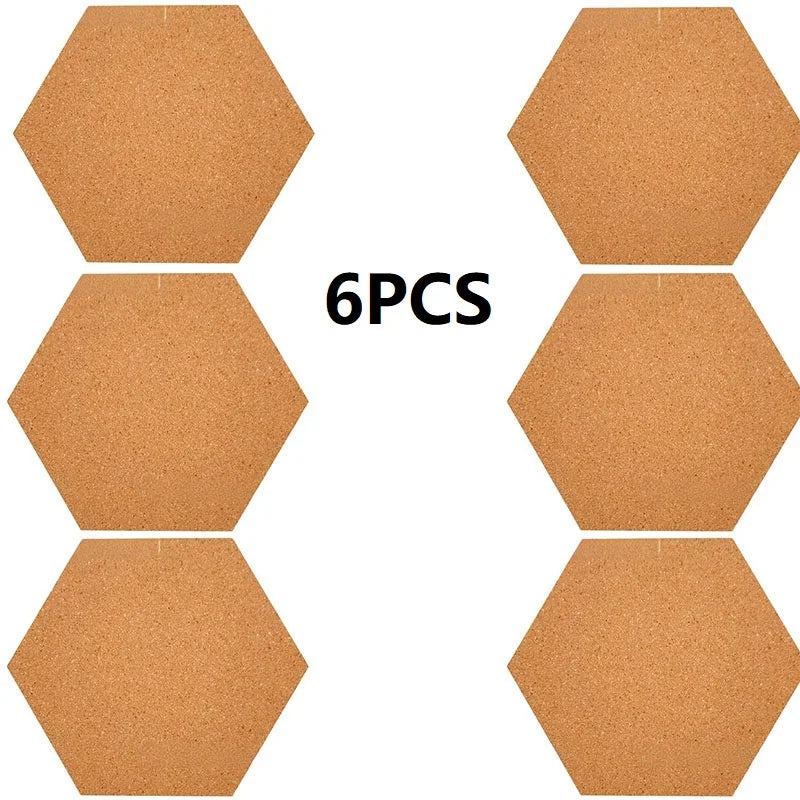 Hexagon Cork Bulletin Board Tiles