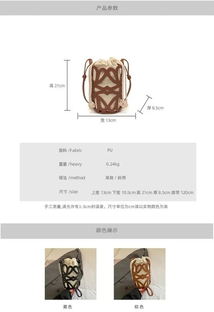 Minimalist Bucket Crossbody Handbag