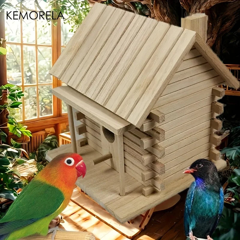 Natural Wooden Bird Nest Box