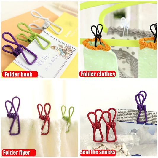 Multipurpose Stainless Steel Clips for Clothes & Storage