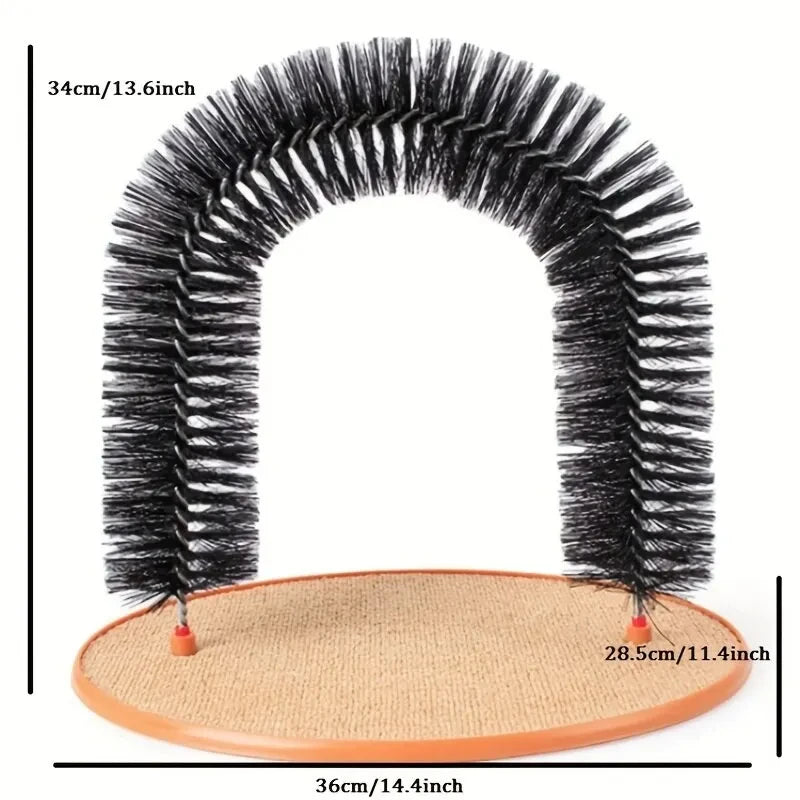 Cat Self Grooming Arch Toy with Massage Brush