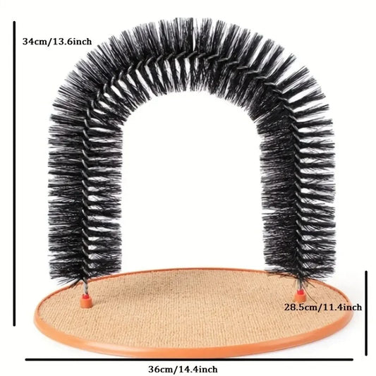 Cat Self Grooming Arch Toy with Massage Brush