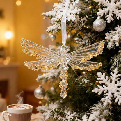 Clear Acrylic Snowflake & Icicle Christmas Ornament