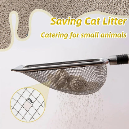 Stainless Steel Cat Litter Scoop with Ergonomic Handle