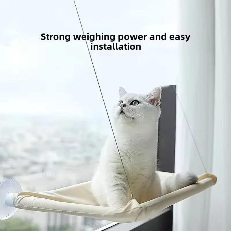 Window-Mounted Cat Hammock Bed with Suction Cups