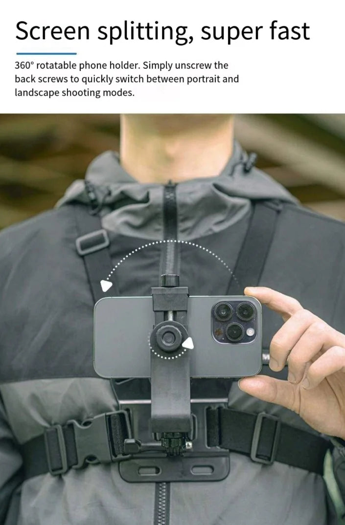 Adjustable Chest Mount for Action Cameras & Phones