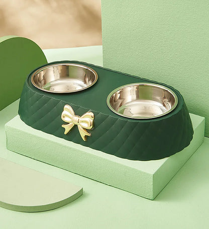 Double Pet Feeding Bowl