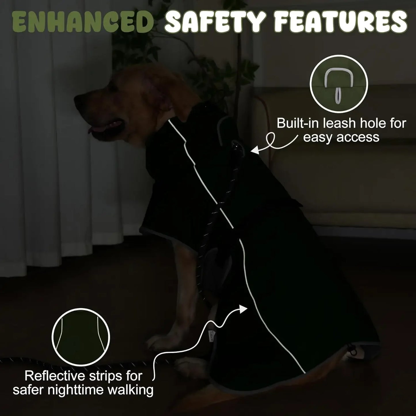 Waterproof Dog Raincoat with Reflective Strip
