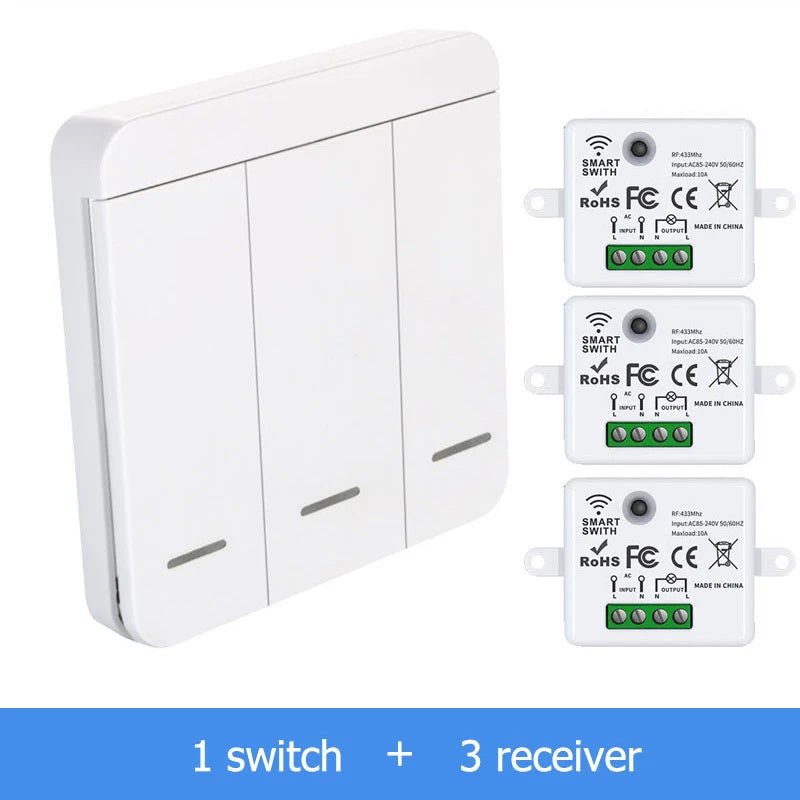 Wireless RF 433MHz Light Switch Relay Receiver