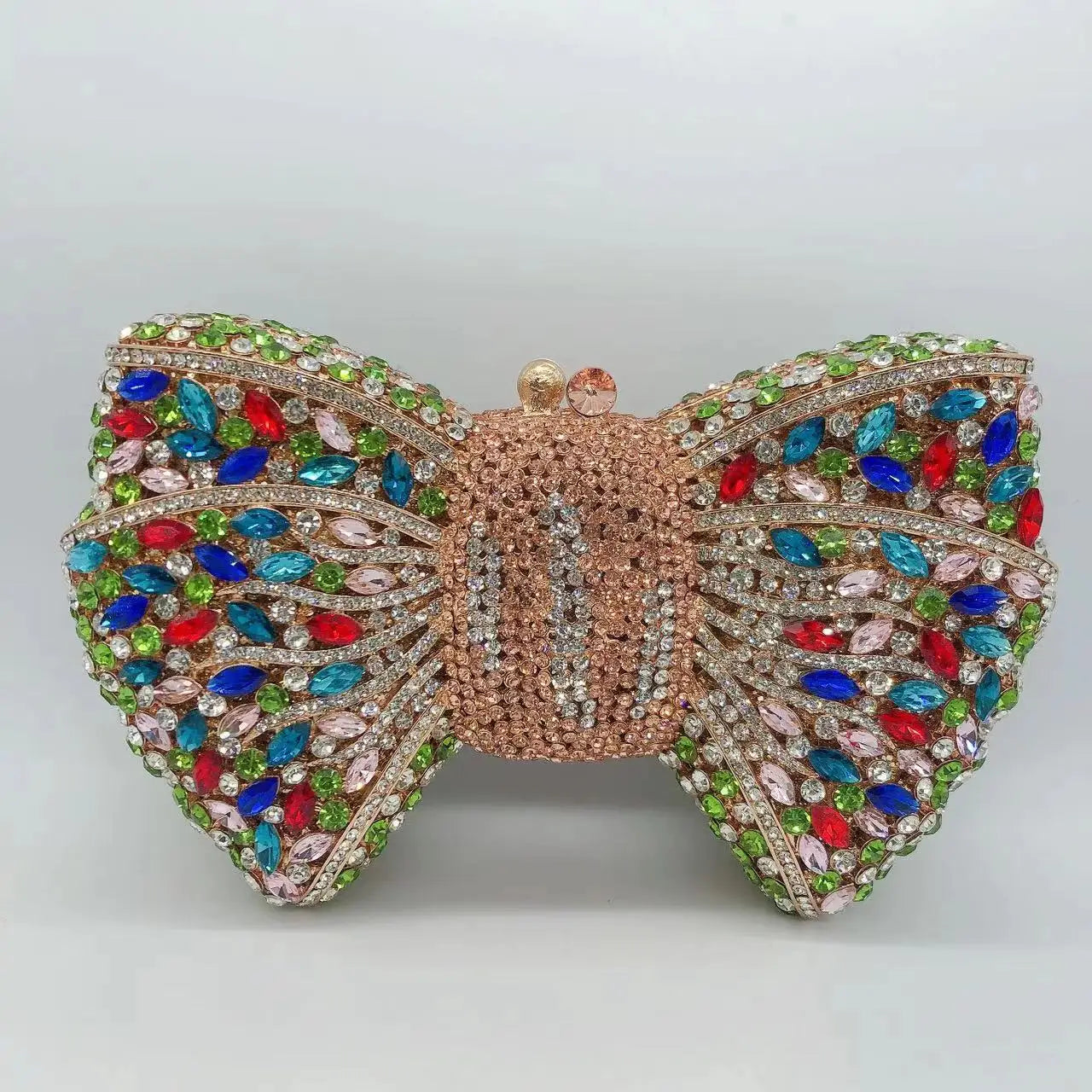 Rhinestone Bow Evening Clutch