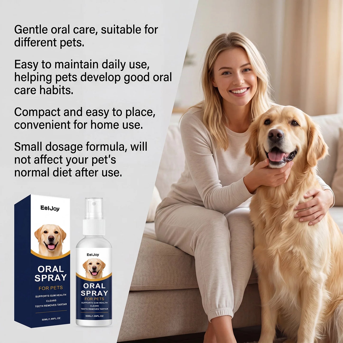 Pet Oral Care Spray for Dogs & Cats