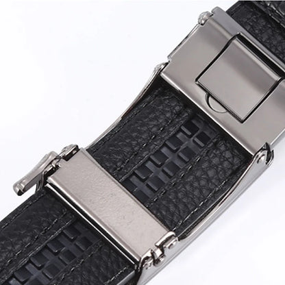 Men’s Crocodile Pattern Automatic Buckle Belt