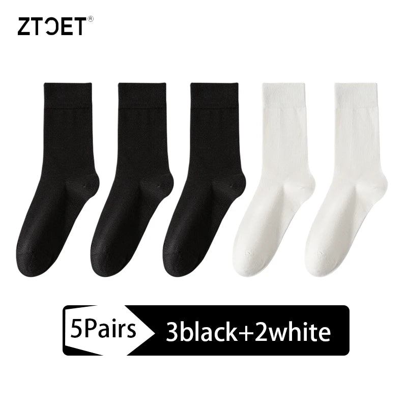 Men’s Cotton Business Casual Socks 5 Pairs