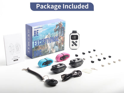 IPX7 Waterproof Remote Dog Training Collar with Auto Anti-Bark Mode