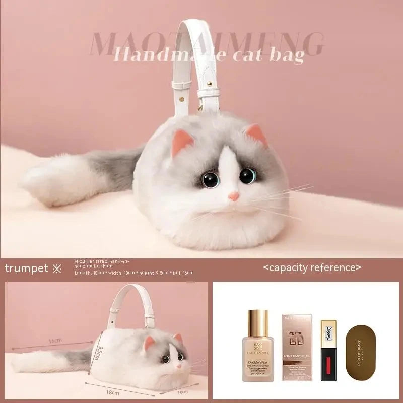 Cute Plush Cat Shoulder Bag Carrier