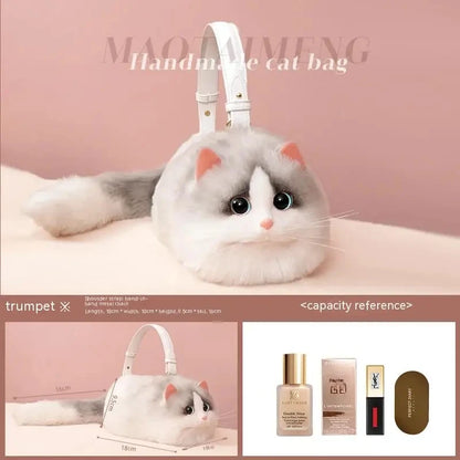 Cute Plush Cat Shoulder Bag Carrier