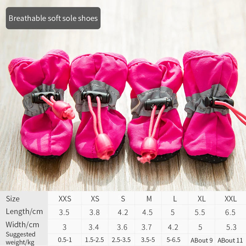Waterproof Pet Rain Boots Set