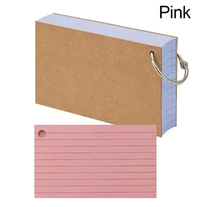 Loose-Leaf Binder Flash Cards Memo Book – 3 × 50 Sheets