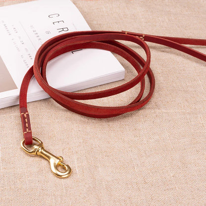 Genuine Leather Dog Leash for Small & Medium Pets