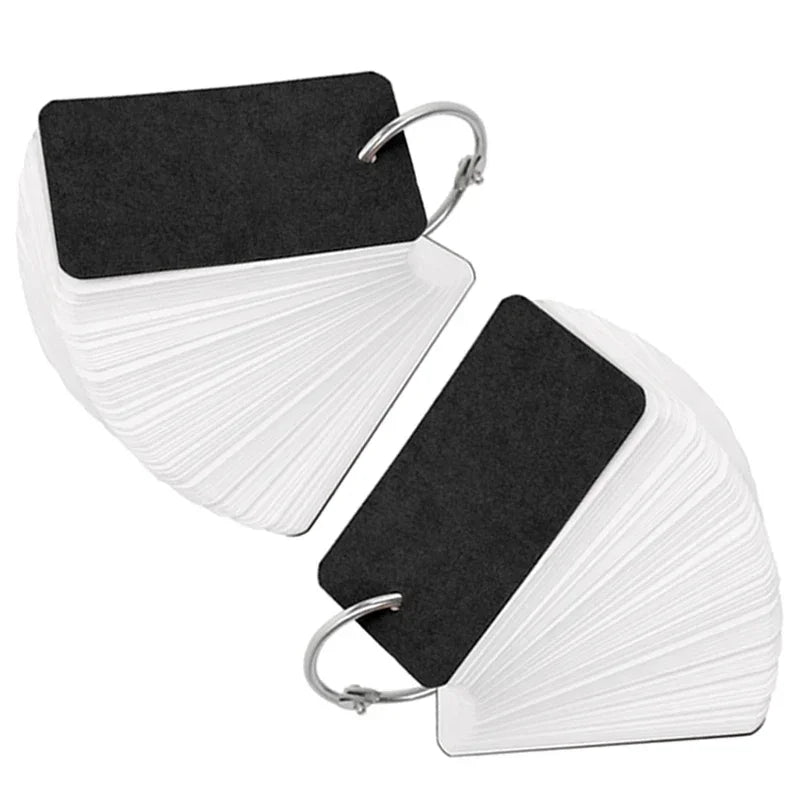 Flash Cards Portable Index Cards with Ring – Study Note Memo Pad