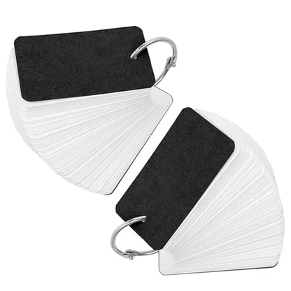 Flash Cards Portable Index Cards with Ring – Study Note Memo Pad