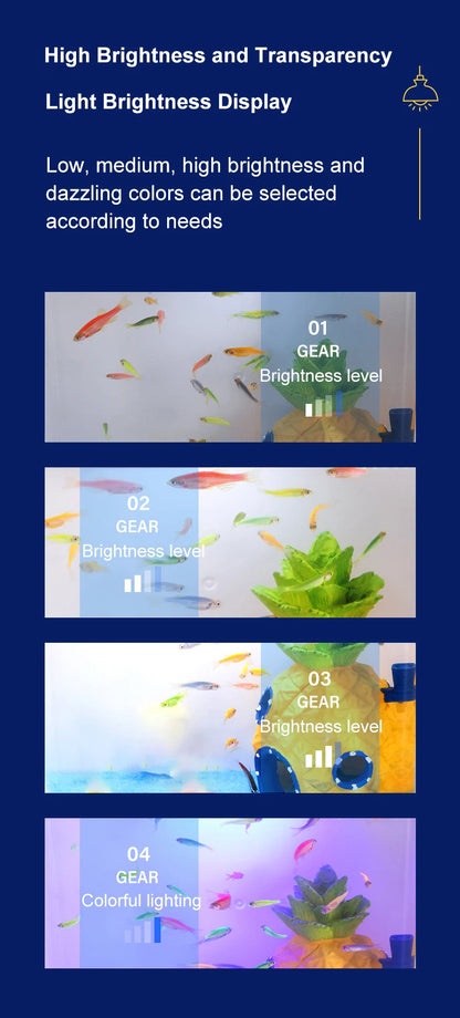 Mini USB Self-Filtering Aquarium with LED Light