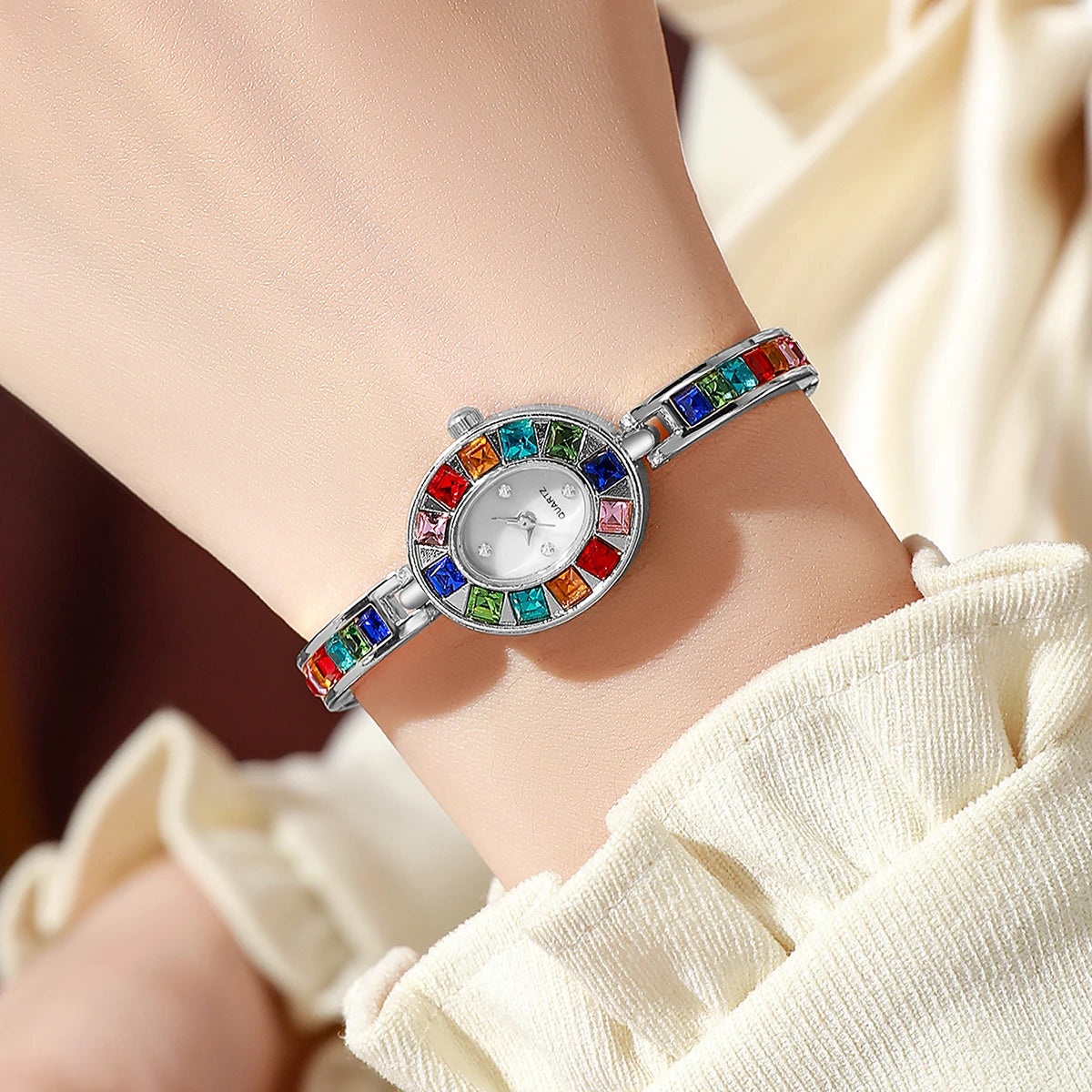 Rhinestone Bracelet Quartz Watch
