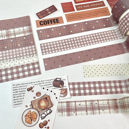 Cute Bear Washi Tape Pack – 6 Rolls Decorative Scrapbooking & Planner Tape