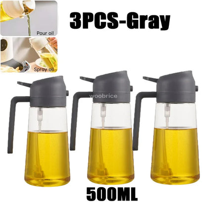 2-in-1 Oil Sprayer & Dispenser Bottle for Cooking