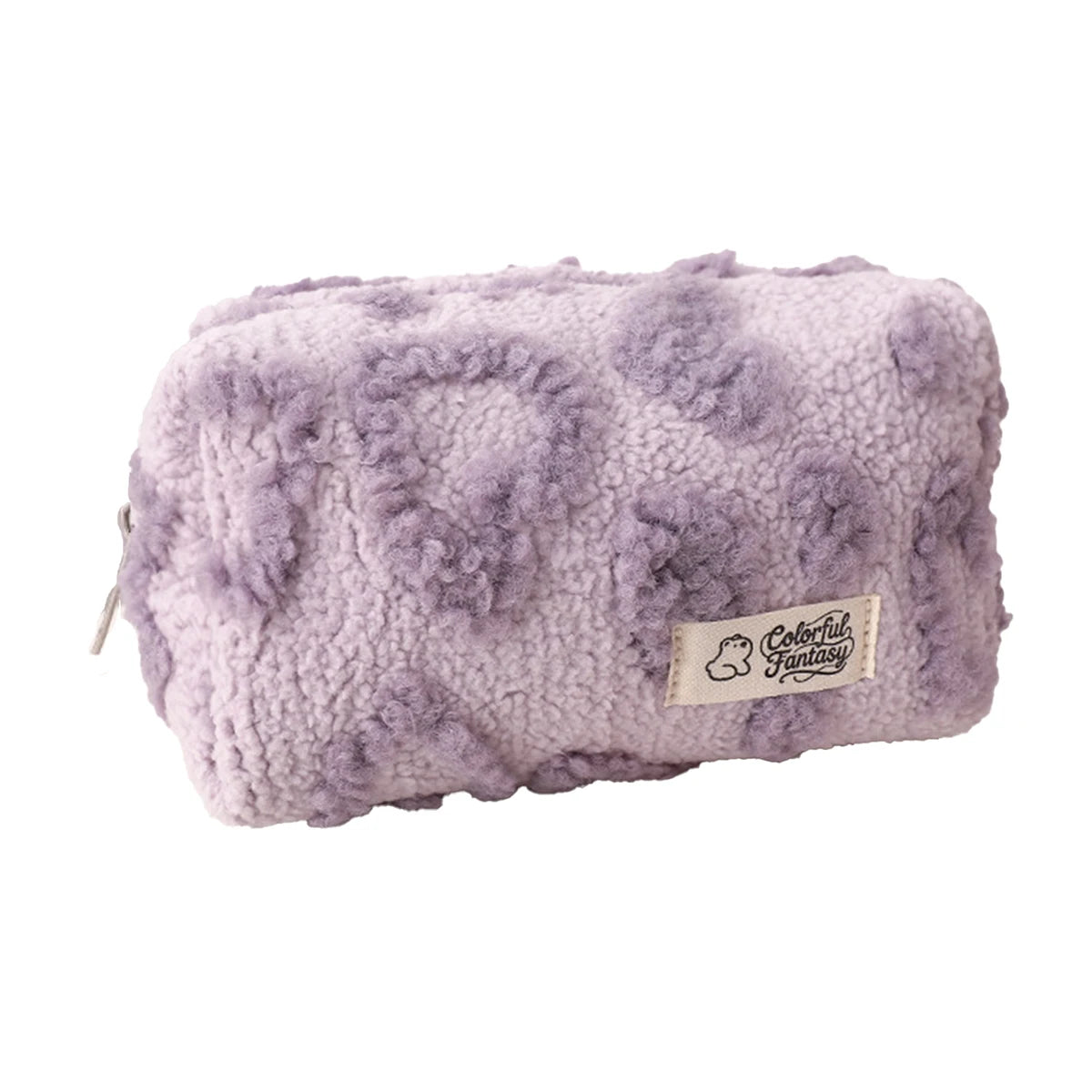 Cute Plush Heart-Shaped Pencil Case