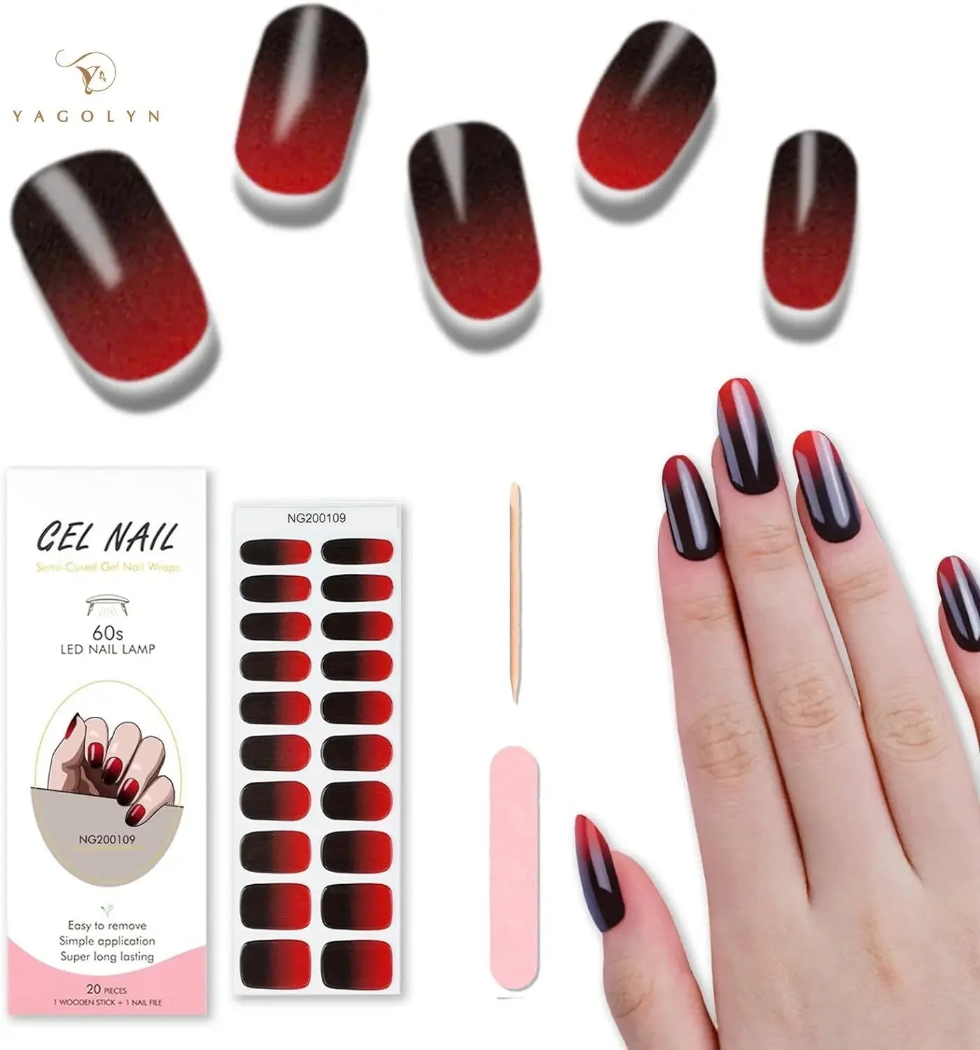 Semi-Cured Snowflake Gel Nail Stickers
