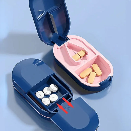 Pill Cutter With Invisible Storage Box