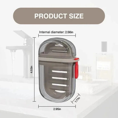Portable Drainable Travel Soap Case with Sealed Lid