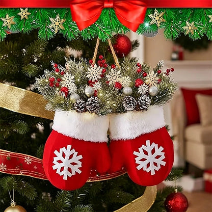 Christmas Glove Wreath
