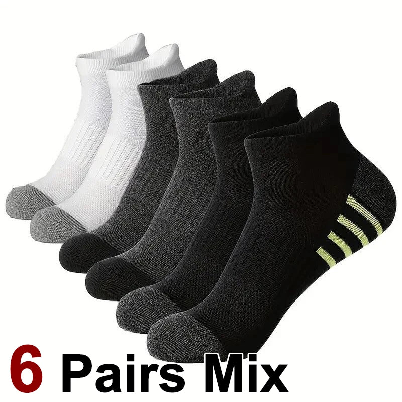 Men’s Breathable Mesh Sports Socks 6 Pairs