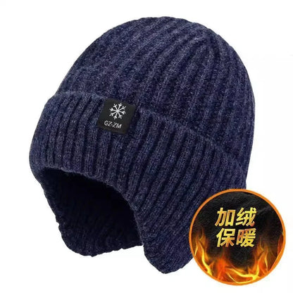 Men’s Winter Knitted Peaked Hat & Neck Warmer Set