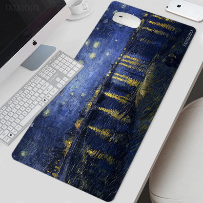 Large Non-Slip Mouse Pad with Van Gogh Inspired Artwork