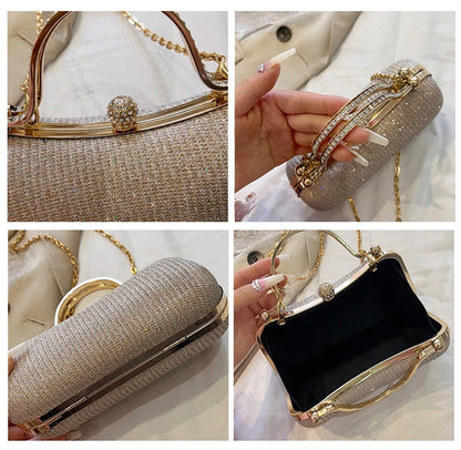 Crystal Studded Barrel Evening Bag