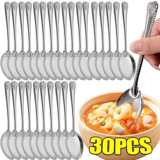 Stainless Steel Flat Bottom Spoon Set