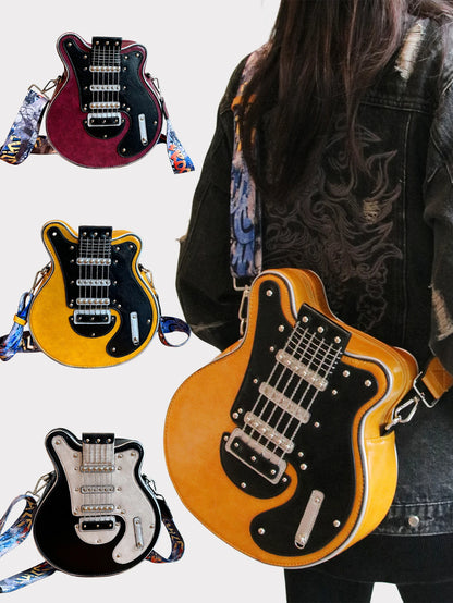 Guitar Shape Crossbody Shoulder Bag
