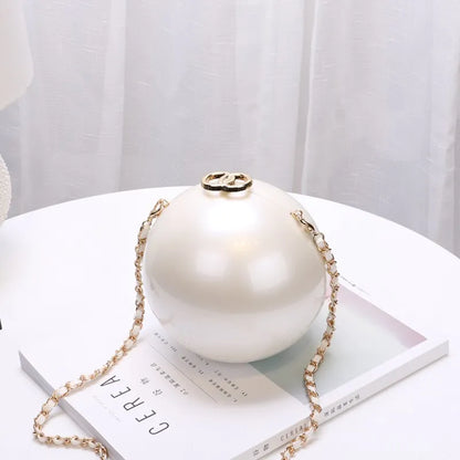 Pearl Sphere Evening Crossbody Bag