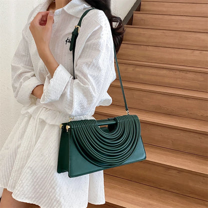Luxury Ruched Evening Clutch Crossbody Bag
