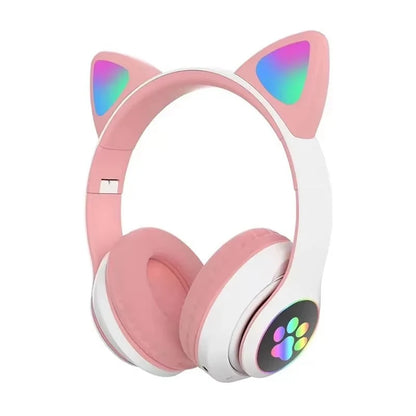 Cat Ear Wireless Bluetooth Headphones with RGB Lights