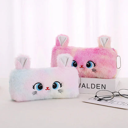 Gradient Kitten Plush Pencil Case