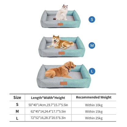 Linen Material Washable Removable Small Pet Bed